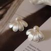 Nuevos Pendientes de Capullo de Perla Pétalo Cepillado de Estilo Nacional de Estilo Chino, Elegante Estilo Étnico, Nicho y Único, Adecuado para Regalar