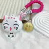Shuibeike Mesmo Estilo Ouro Puro 999 Gato Sorridente Desenho Animado Porta-Moedas Chaveiro Carteira de Silicone Mini Bolsa para Fones de Ouvido Presente