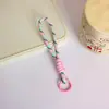 Fio de Contas DIY Criativo Simples Cordão de Celular Porta-Cartão de Boneca Cartão de Embarque Mochila Chaveiro Tecelagem Colorida