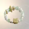 La Navidad Se Acerca~Pulsera de Cuentas Árbol de Navidad Lujo Accesible Diseño de Nicho Pulsera Exquisita Atmósfera Elegante Joyería de Mano para Mujer