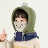 Balaclava de Animal Cartoon de Inverno Chapéu Infantil para Meninos e Meninas Chapéu Pulôver Espessado Lenço Máscara Tudo em Um