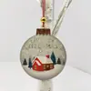 Novos Produtos Transfronteiriços Impressão Colorida de Natal Pingente Pequeno de Madeira Decorações para Árvore de Natal Layout de Cena Decoração para Casa