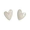 Pendientes exagerados de amor grande color blanco leche para mujer, sentido de alta gama, comodín, suaves, para afinar el rostro redondo, joyería de oreja al por mayor