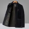 Jaqueta Masculina Nova para Primavera e Outono, Estilo Casual de Negócios para Pais de Meia-Idade, Jaqueta de Jacquard Chenille de Lapela de Botão Único