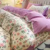 Funda de edredón de una pieza 150x200x230, engrosada, para cama individual de dormitorio, uso doméstico, no 100% algodón, algodón puro, algodón lavado 3