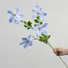 Arranjo de flores artificiais para casamento clematis com lírios de seis cabeças, flores de seda, adereços florais, arranjos florais, ornamentos decorativos, fundo
