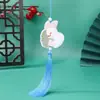 Festival de Medio Otoño Conejo de Jade Bordado Borla Flecos Colgante DIY Estilo Antiguo Hanfu Broche Decorativo Accesorios Colgante de Cintura Adorno Colgante