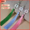 Fivela de Segurança de Jade Branco Pingente de Borla Estilo Chinês Traje Antigo Acessório Cheongsam Pingente de Leque Pingente Marcador de Página Joias