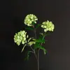 Bolas de Flores Artificiales de Madera Bordadas de 3 Cabezas Transfronterizas Arreglo de Boda Ventana Decoración del Hogar Accesorios para Disparos Flores Artificiales Flores Artificiales