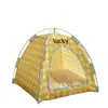 Tenda para animais de estimação, casa para gatos e cachorros, adequada para todas as estações, feita de tecido Oxford, semi-fechada, design fofo de desenho animado, proporciona uma sensação de segurança para gatos