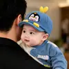 Gorra de Béisbol para Bebé con Pingüino Bordado para Niños y Niñas, Gorra con Visera Protectora del Sol, Gorro Estilo Dibujo Animado