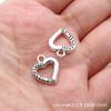 Coração de pêssego grão amor 1g 13x 15mm liga de prata antiga acessórios de joias