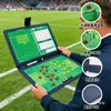Tablero táctico de fútbol plegable de cuero, tablero de mando para entrenamiento de entrenadores, tablero táctico magnético para partidos, escribible y borrable
