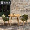 Conjunto de Mesa y Sillas de Comedor de Madera Maciza para Villa al Aire Libre Personalizado Muebles de Jardín para Patio Terraza de Ocio Balcón Mesa y Sillas de Té de Teca