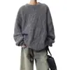 Popular Transfronterizo Talla Europea Talla Grande Suéter Redondo Retorcido para Hombre Ropa de Abrigo Base Otoño e Invierno Fábrica de Suéteres Venta al por Mayor