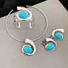 Anillos, Pulseras, Pendientes, Collares, Accesorios de Acrílico con Incrustaciones de Diamantes Ovalados Transfronterizos Europeos y Americanos, Cadenas para Clavícula de Mujer, Adornos Versátiles para el Cuello