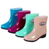 Botas de Chuva, Sapatos Impermeáveis, Galochas, Sapatos de Borracha, Galochas de Proteção, Moda Feminina, Cano Médio, Forro de Lã, Algodão Quente, Adulto, Antiderrapante, Sapatos de Trabalho para Cozinha