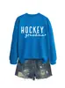 Sudadera para Mujer Amazon Otoño e Invierno Cómoda y Versátil Casual Transfronteriza Hockey Abuela Corazón Pequeño