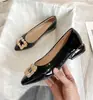Zapatos de Salón Individuales para Mujer Más Vendidos 2026 Otoño Nuevo Estilo Moderno Tacón Medio Grueso Versátil Temperamento Tacón Bajo Boca Baja Modernos Zapatos Pequeños de Piel para Mujer