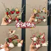Acessórios de Cabelo de Natal Estilo Floresta Presépio Grampo de Cabelo Orelhas de Galho Fofas para Crianças Acessórios de Tiara Pequenos Grampos Acessórios de Cabelo