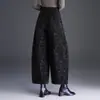 Pantalones anchos de jacquard estilo chino para mujer, nueva colección otoño/invierno 2026, largo cropped, corte holgado, estilizan, casual, modernos