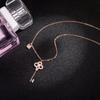 Collar con Colgante de Candado Pequeño Mini Diseño de Corona de Corazón Full Diamond Girasol Plata de Ley S925 Exquisito Regalo para Mujer