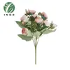 Flores artificiales, brotes de té de primavera, brotes de té pequeños de colores otoñales, flores de seda de lujo ligero, flores artificiales para sala de estar, mesa de comedor, decoración del hogar, arreglo floral al por mayor