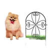 Valla Exterior de Hierro Forjado Valla Decorativa Valla de Jardín Valla Espiral Césped Patio Valla para Perros Barrera de Clip
