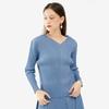 Conjunto Básico de Dos Piezas Color Puro Miyake 2026 Producto Nuevo de Primavera Falda de Dobladillo Ancho Top de Manga Larga con Cuello en V Ropa para Mujer