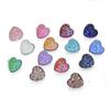 Existencias listas del fabricante 13*14mm Corazón Acero Inoxidable Aretes Aliento de Bebé Corazón Durazno Racimo de Cristal Aretes Aliento de Bebé Aretes