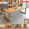 Escritorio para sala de estar, escritorio largo grande para leer y estudiar, mesa de comedor para el hogar, mesa doble larga, estación de trabajo para computadora