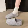 Sapatos de algodão com forro de fleece, estilo slip-on, sola macia, quentes, design novo, confortáveis para dias preguiçosos, coleção 2026, tamancos femininos estilo Birkenstock para outono e inverno