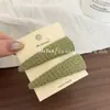 Grampo BB de tecido fino com poá estilo literário coreano para mulheres, grampo duplo simples, grampo para cabelo solto, grampo para franja lateral