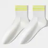 Calcetines Cortos Rayados de Color Macarrón para Mujer, Calcetines de Media Caña Simples y Versátiles para Mujer, Calcetines Deportivos Antibacterianos y Desodorantes 10A para Mujer