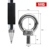 Porca com olhal em aço inoxidável 304, tipo parafuso com olhal circular, porca de alta resistência M3 4 5 6 810 apertada manualmente