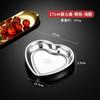 Creativo Plato para Snacks en Forma de Corazón de Acero Inoxidable 304 Estilo Coreano Plato para Postre Plato para Barbacoa Tazón Dorado para Fruta Salah