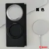 Adecuado para funda de teléfono vivoxfold3 3Pro, cuero liso magnético, soporte circular giratorio de 360 grados de un solo eje central, modelo nuevo