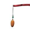 Colgante de bolsa de maíz con piedra luminosa de sándalo verde, cadena para teléfono móvil, texto de juego, pieza de mano, llavero completo de jade dorado