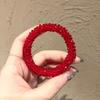 Accesorios para el Cabello de Año Nuevo Pulsera de Cristal Cuerda Roja para el Cabello Año de la Vida de Mujer Sencilla Celebridad de Internet Ins Goma Elástica Cuerda para el Cabello