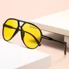 Gafas de sol aviador con letra T de moda europea y americana para hombre, gafas de sol ovaladas de alta gama estilo americano para hombre