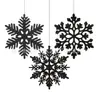 Decoraciones Navideñas de Copo de Nieve Nuevas Transfronterizas de 10 cm Polvo de Plástico Suministros para Decoración de Árbol de Navidad Colgantes