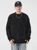 Ropa Muxi Estilo Invierno Old Money Capa Base Negro y Gris Cuello Redondo Suéter de Punto Polar Manga Larga Elástica Camiseta Interior