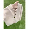 Cardigã de gola redonda de alta qualidade em estoque, suéter de manga longa, jaqueta de tricô, estilo casual, caimento solto, blusa plus size, estilo masculino moderno