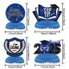 Suministros para Fiesta de Graduación de Amazon Decoración de Cumpleaños Bandera Colgante Espiral Azul y Negro Banner Temático de Graduación Arreglo