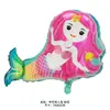 Globo de Papel de Aluminio con Forma de Cola de Sirena y Concha Decoración para Fiesta Temática Marina Forma de Dibujo Animado Arreglo de Cumpleaños