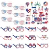 Decoración para Fiesta Temática del Día de la Independencia Americana Transfronteriza Bandera Nacional Gafas Set de Accesorios para Fotos Venta al por Mayor Personalización