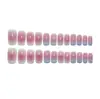 Parches de Manicura Simples y Elegantes, Moda Degradada, Rubor Suave, Parches para Uñas Postizas, Manicura Removible Uñas Portátiles