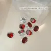 Decorações para Unhas Ankora Zircônia Vermelha Laranja-Caramelo Diamantes Empilhados Quadrados Grossos Retangulares Bolas de Diamante Decorações de Unhas