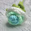 Venta caliente transfronteriza rosa simulación lana tejida a mano flor artificial lana DIY tejido a mano ganchillo casero ramo