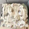 Pijama de Algodón Nube para Mujer de Primavera y Otoño, Conjunto de Manga Larga, Rayas de Dibujos Animados Lindos, Suelto Dulce Ropa de Casa, Estilo Nuevo